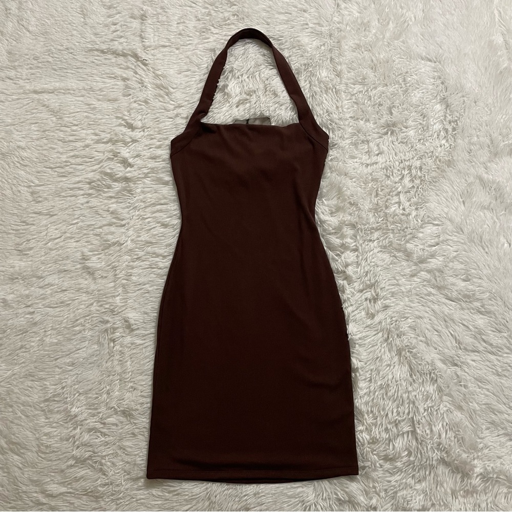 Naked Wardrobe Brown Mini Dress